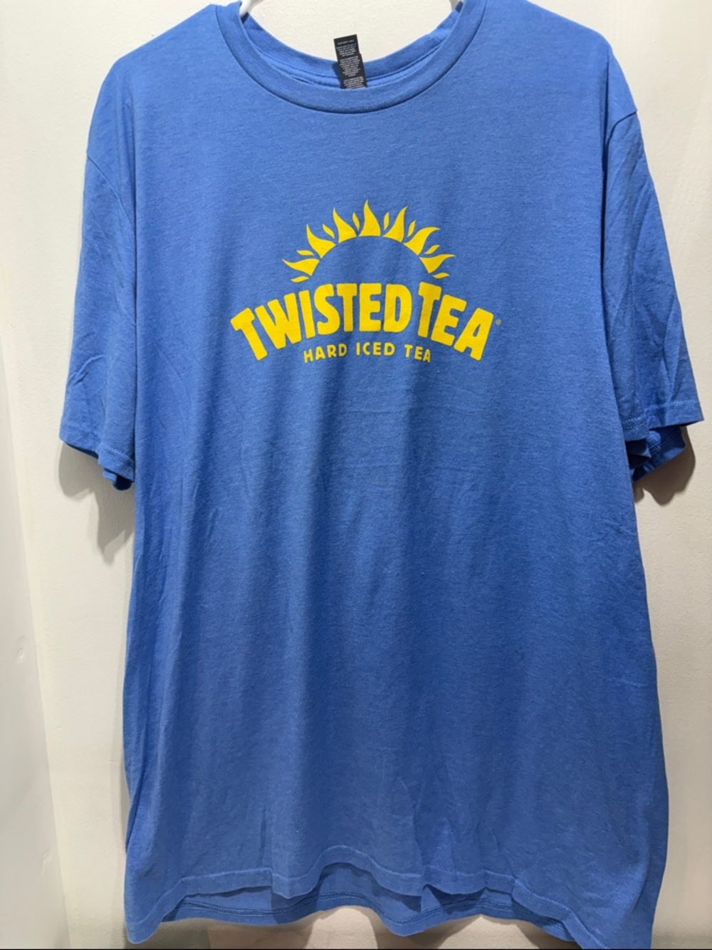 Beer tee Twisted Tea Men's Sky Blue Tee with Yellow Logo